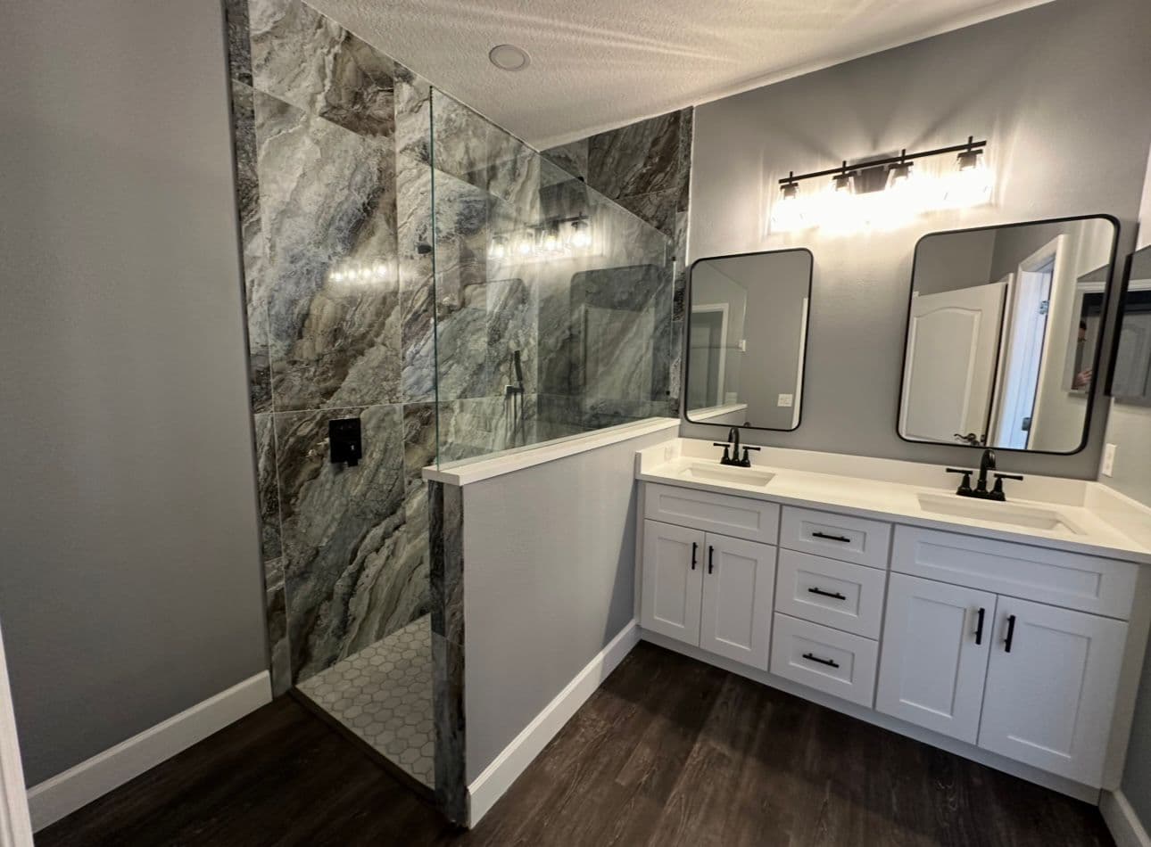 Completed bathroom remodel by Your Local GC